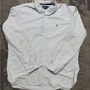 Ralph Lauren Blue and White Striped Shirt